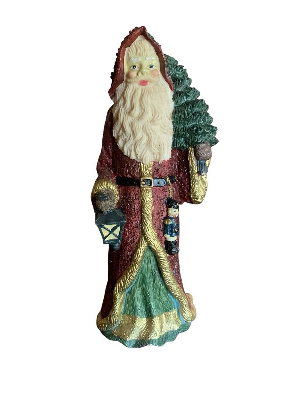 Vintage Cedar Creek Collection Santa Figurine 10.5 Kirkland's 1994 Christmas